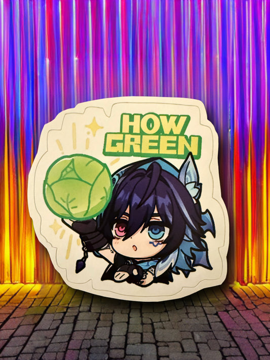 Chibi Ororon "How Green" Sticker – 3x3 Inch